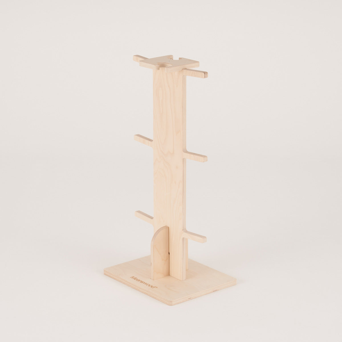 Porta Pesi In Legno Meanswood - Rastrelliera Verticale Per Dischi Fino A 120kg, Design Italiano - Foto 7