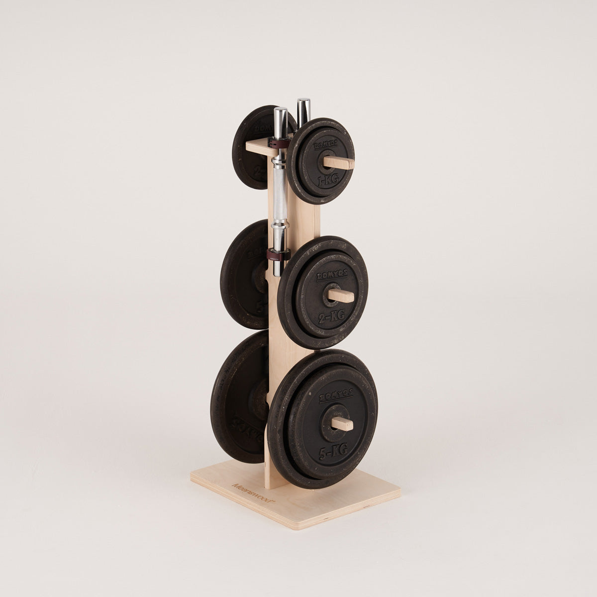 Rastrelliera Manubri 2 Livelli SPORTNOW A Parete – Acciaio, Capacità 70kg, Dimensioni 98x40x35 Cm, Organizza Kettlebell E Tappetini